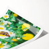 Extra large wall art featuring line art flowers in black on a white background, ideal for large living room wall decor.