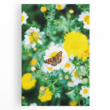 Large black and white abstract canvas depicting spring themes, ideal for kitchen wall art.