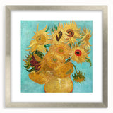 Textured abstract art print in deep blue and swirling white, displayed in a silver frame, suitable for bedroom ambiance.