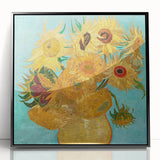 Large abstract wall art featuring swirling blue and yellow tones on a framed acrylic, suitable for modern art wall decor.