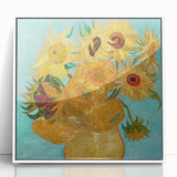 Acrylic print of a Van Gogh-inspired art deco poster in pastel shades, ideal for nursery wall art.