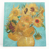 Large black and white stretched canvas of a Van Gogh painting, ideal for kitchen wall art or bedroom decor.