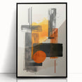 Canvas Art for Dining Area – Bold Orange & Black Abstract Print