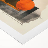 Canvas Art for Dining Area – Bold Orange & Black Abstract Print