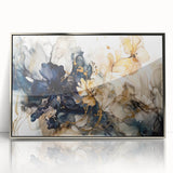 Elegant Abstract Floral Living Room Wall Art – Modern Canvas