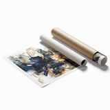 Elegant Abstract Floral Living Room Wall Art – Modern Canvas