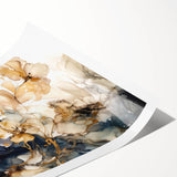 Elegant Abstract Floral Living Room Wall Art – Modern Canvas