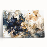 Elegant Abstract Floral Living Room Wall Art – Modern Canvas