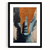 Abstract figurative frame with a black mat, showcasing a unique design, perfect for modern decor. Ideal for enhancing artistic spaces and adding elegance to interiors.