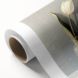 Abstract floral wall art design on rolled canvas, showcasing vibrant colors and intricate patterns, ideal for modern home decor. Packaged securely in a sturdy tube for protection and easy display.