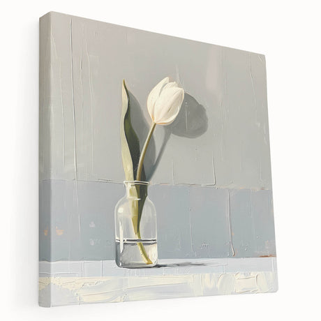 Abstract floral wall art on a stretched canvas, showcasing vibrant colors and intricate patterns, ideal for modern home decor or artistic interiors.