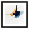 Modern Abstract Wall Art – Gold, Navy, and Light Blue Geometry