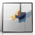 Modern Abstract Wall Art – Gold, Navy, and Light Blue Geometry