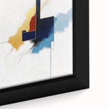 Modern Abstract Wall Art – Gold, Navy, and Light Blue Geometry