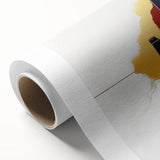 Modern Abstract Wall Art – Gold, Navy, and Light Blue Geometry