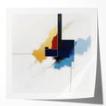 Modern Abstract Wall Art – Gold, Navy, and Light Blue Geometry