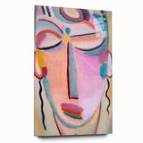 Meditation (1918) - Vibrant Abstract Expressionist Portrait by Jawlensky