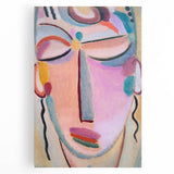 Meditation (1918) - Vibrant Abstract Expressionist Portrait by Jawlensky