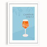 Abstract art print featuring swirling patterns in bold red and blue on a white framed canvas, suitable for dining room decor.