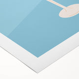 Art deco poster featuring a stylized cocktail glass in black and gold, printed on rolled canvas.