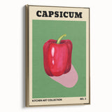 Vintage poster art featuring an assortment of fruits in rich gold and black tones, framed canvas.