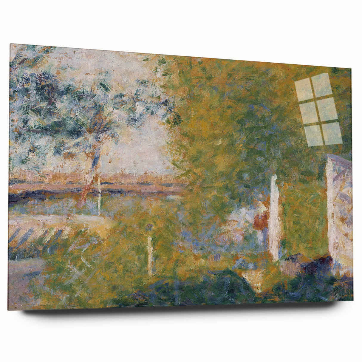The Bridge at Bineau by Seurat: Soft Impressionist Landscape Wall Art