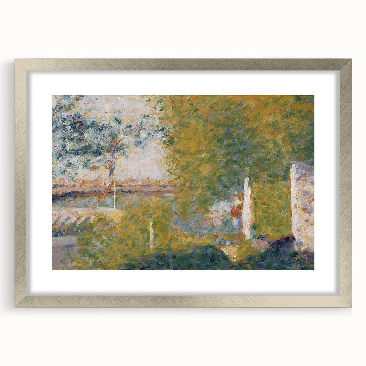 The Bridge at Bineau by Seurat: Soft Impressionist Landscape Wall Art