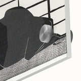 Abstract Camel Silhouette - Minimalist Modern Wall Art in Black & White