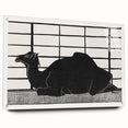 Abstract Camel Silhouette - Minimalist Modern Wall Art in Black & White