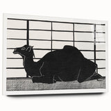 Abstract Camel Silhouette - Minimalist Modern Wall Art in Black & White