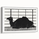 Abstract Camel Silhouette - Minimalist Modern Wall Art in Black & White