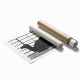 Abstract Camel Silhouette - Minimalist Modern Wall Art in Black & White