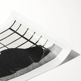 Abstract Camel Silhouette - Minimalist Modern Wall Art in Black & White