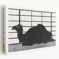 Abstract Camel Silhouette - Minimalist Modern Wall Art in Black & White