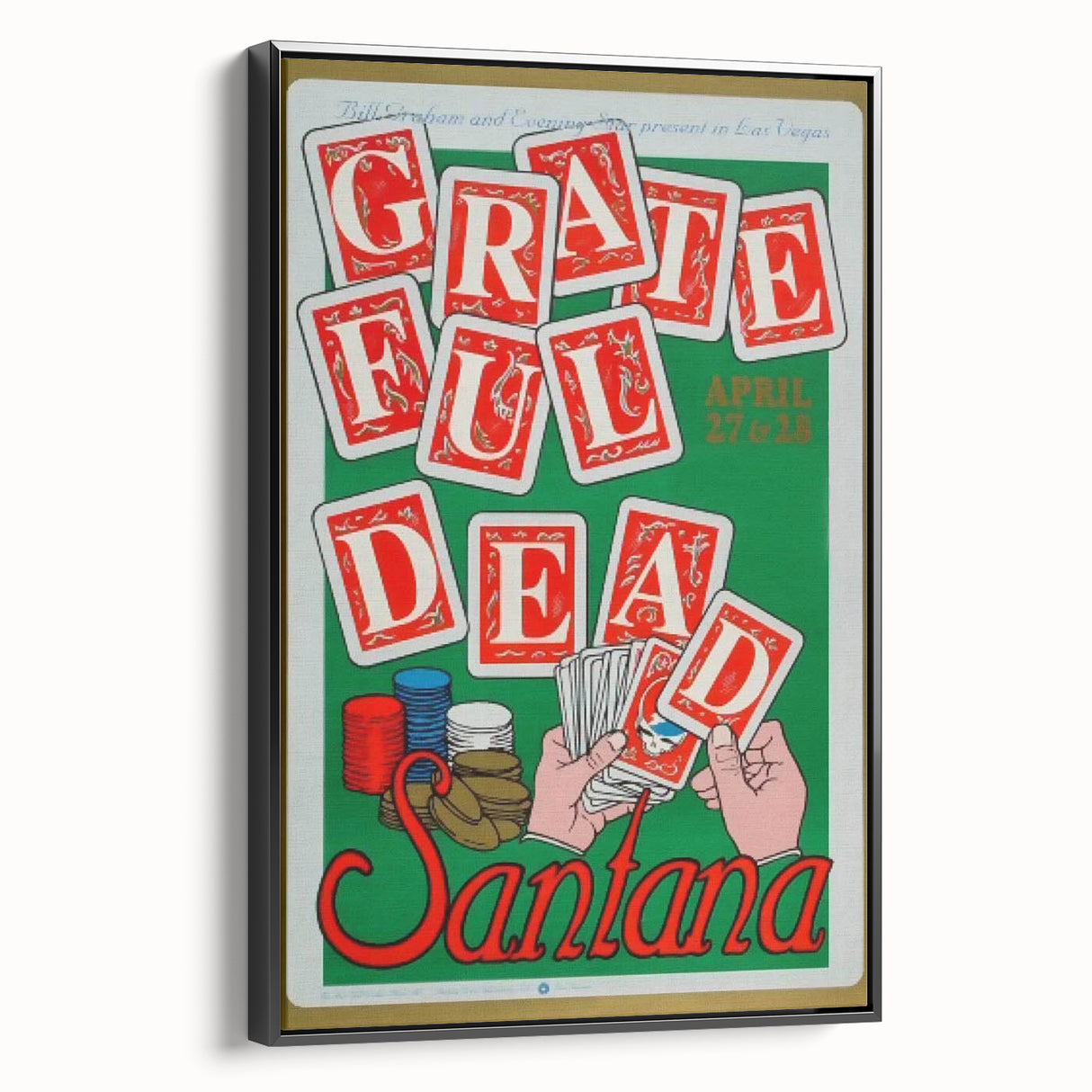 Grateful Dead & Santana Retro Wall Art – Vintage Concert Print