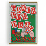 Grateful Dead & Santana Retro Wall Art – Vintage Concert Print