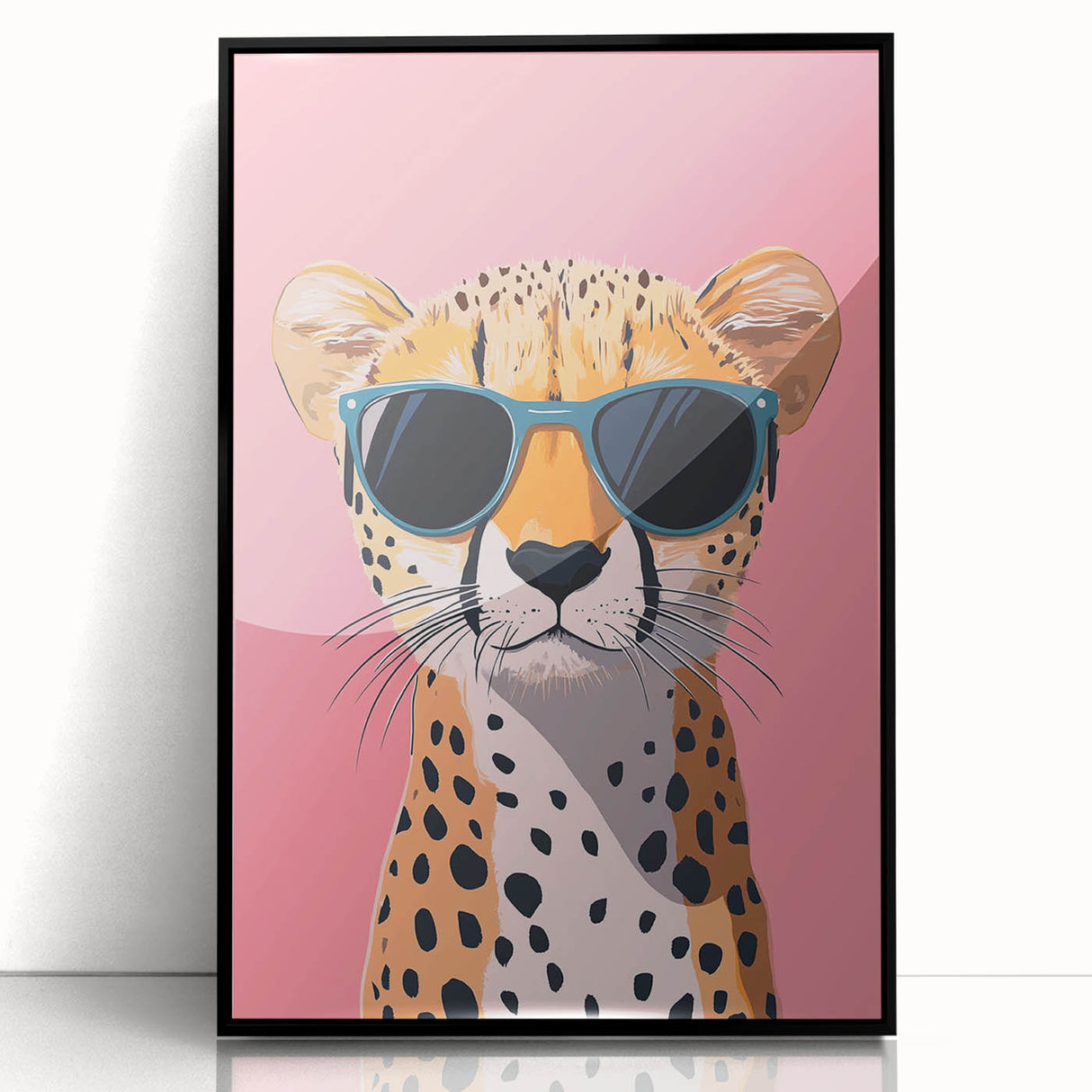 Kids Room Art Prints – Cool Cheetah Illustration for Playroom Decor