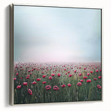 Elegant Dining Room Wall Art – Red Poppy Field Landscape Print