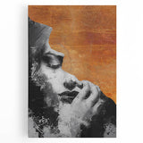 Abstract figurative art on stretched canvas showcasing vibrant colors and dynamic shapes, perfect for contemporary home decor or artistic focal points.