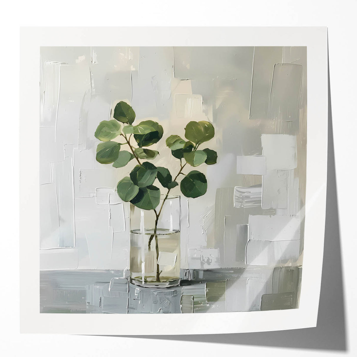 Vibrant abstract florals wall art print showcasing bold colors and intricate designs, ideal for modern home decor, displayed in a glossy finish.