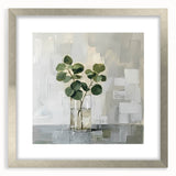 Elegant abstract floral wall art framed in silver, featuring vibrant colors and intricate designs, perfect for enhancing modern home decor and aesthetics.