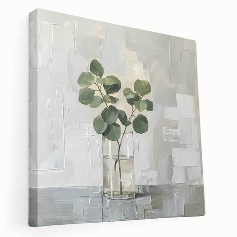 Stretched canvas wall art showcasing an abstract floral design with vibrant colors and intricate patterns, perfect for modern home decor and artistic expression.