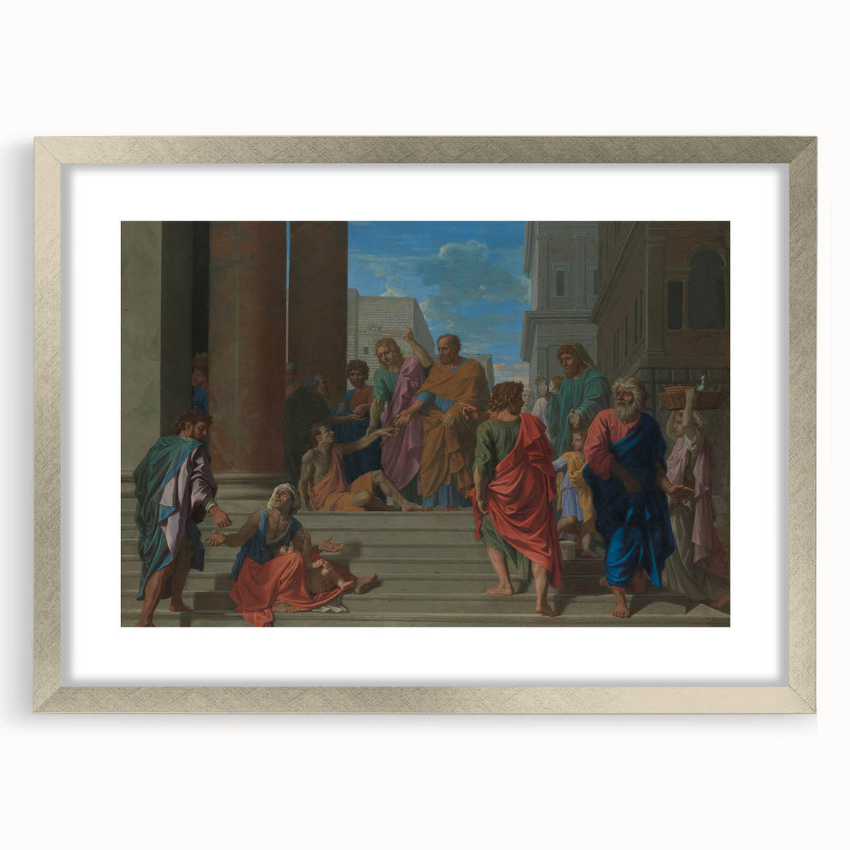 Baroque Art Scene with Classical Elegance - Antique Art Print