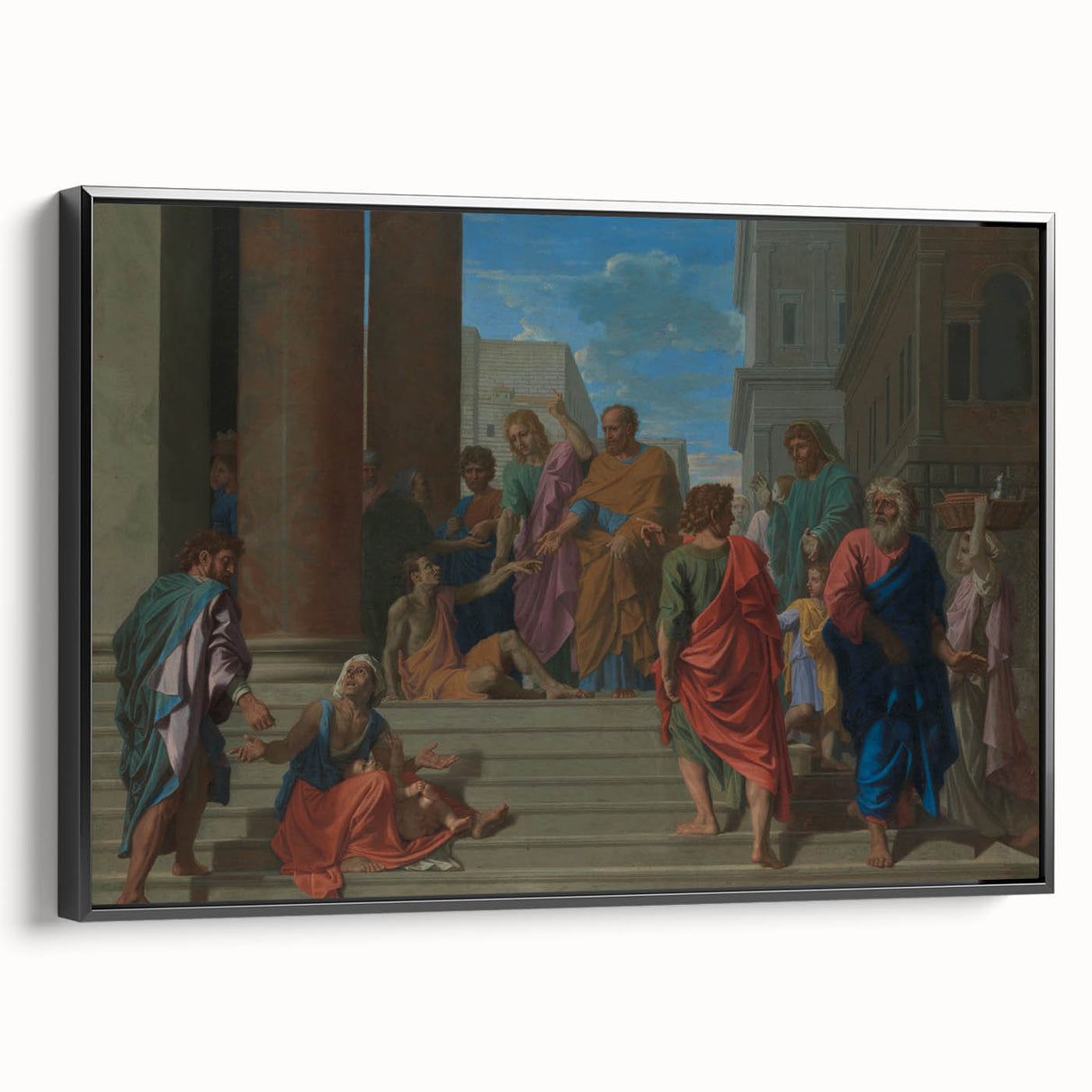 Baroque Art Scene with Classical Elegance - Antique Art Print