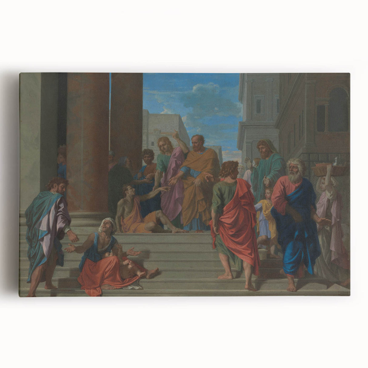 Baroque Art Scene with Classical Elegance - Antique Art Print