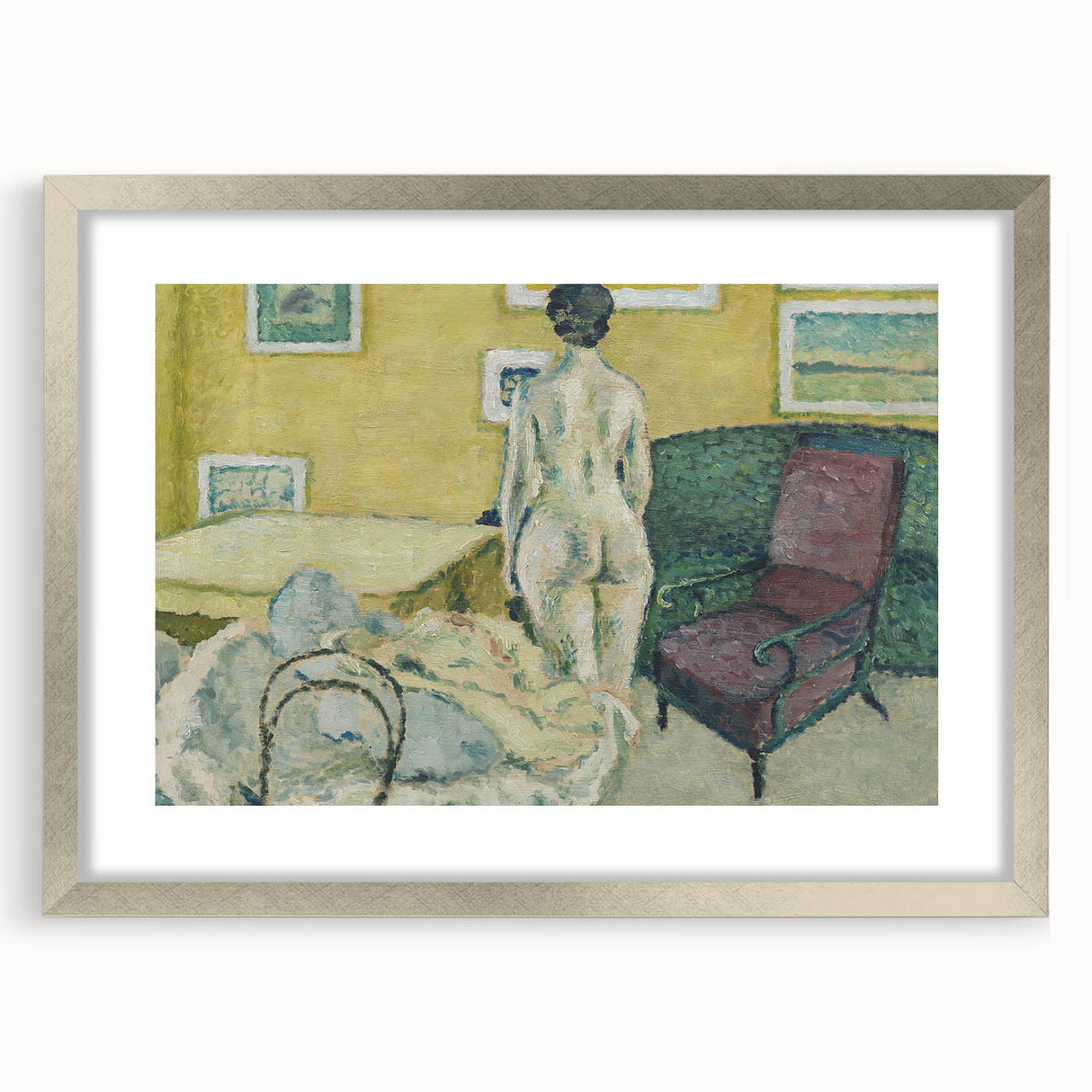 Expressionism Wall Art - Modern Nude Figure Interior Painting