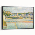 The Outer Harbor by Seurat: Charming Coastal Pointillist Wall Art Print