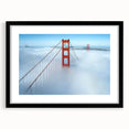 Landscape bridge frame with mat in black, showcasing a sleek front view design ideal for modern home decor, perfect for displaying artwork or photos.