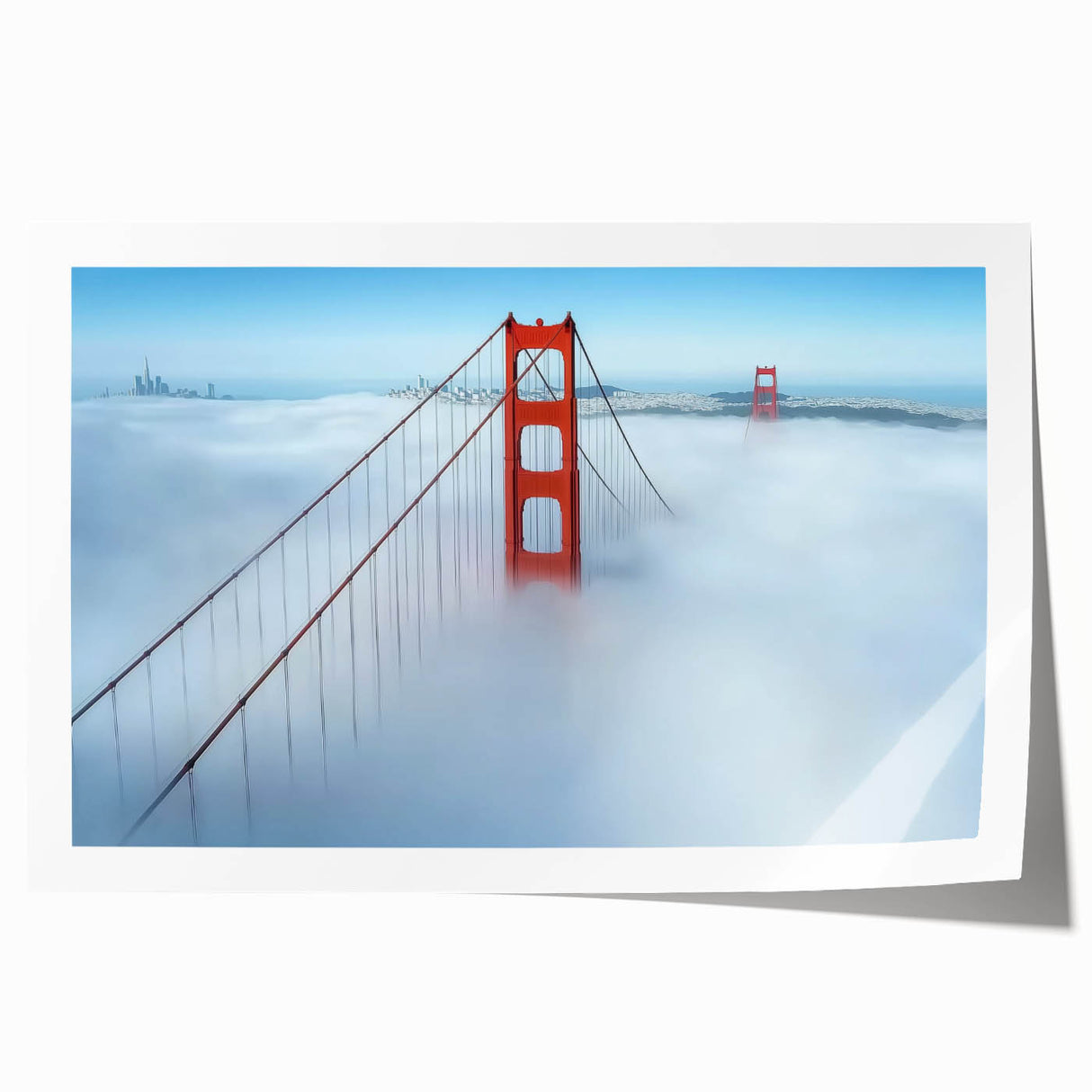 Landscape bridge rolled print showcasing intricate details of a serene natural setting, featuring vibrant colors and textures, ideal for home decor or art collectors.