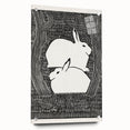 Minimalist Snow Hares Wall Art - Monochrome Animal Art Print